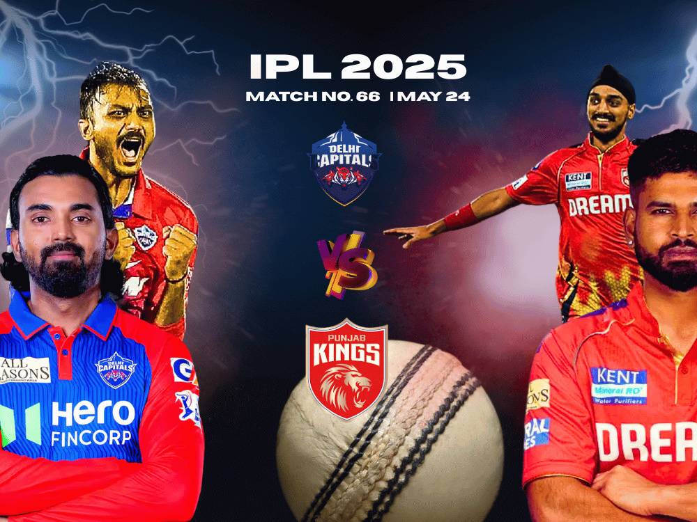 Today match prediction IPL 2025 Match 66: Delhi Capitals vs Punjab Kings on May 24 with team logos and its star players